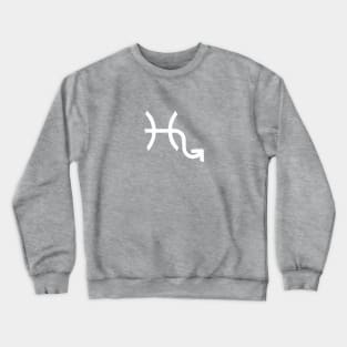 Pisces and Scorpio Double Zodiac Horoscope Signs (White) Crewneck Sweatshirt